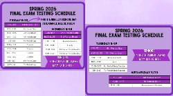 final exam schedule